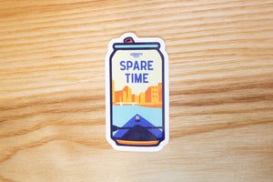Spare Time Can Sticker