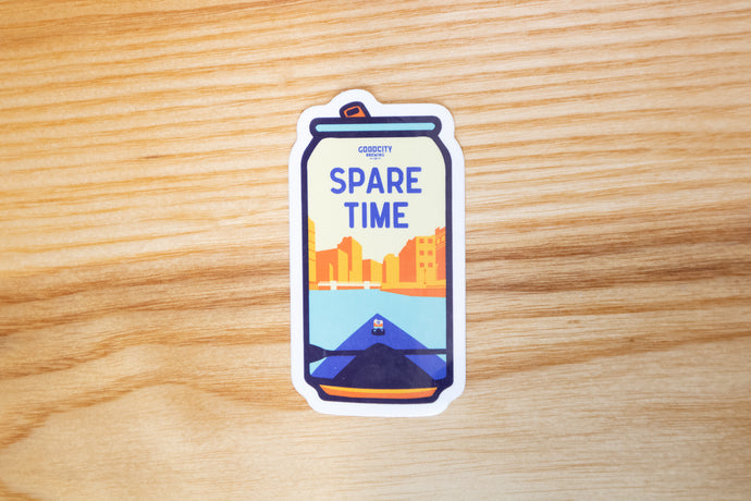 Spare Time Can Sticker